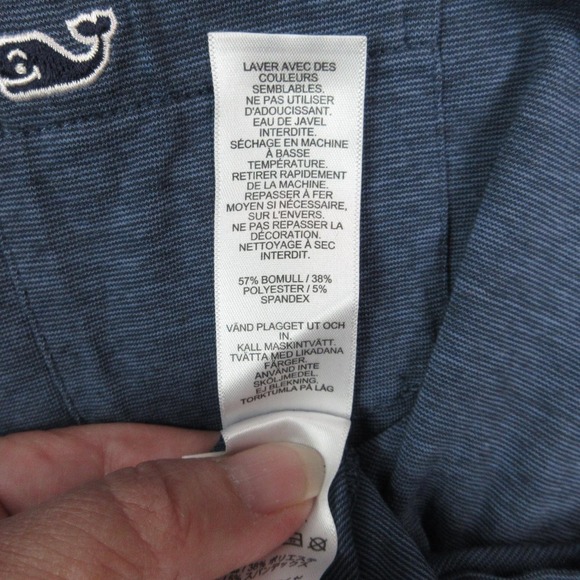 Vineyard Vines Polo Shirt Boys 7 Blue Edgartown Short Sleeve Stretch Performance - Picture 7 of 10